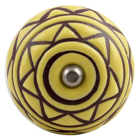 Brown Pattern Etched Ceramic Wine Stopper